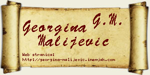 Georgina Malijević vizit kartica